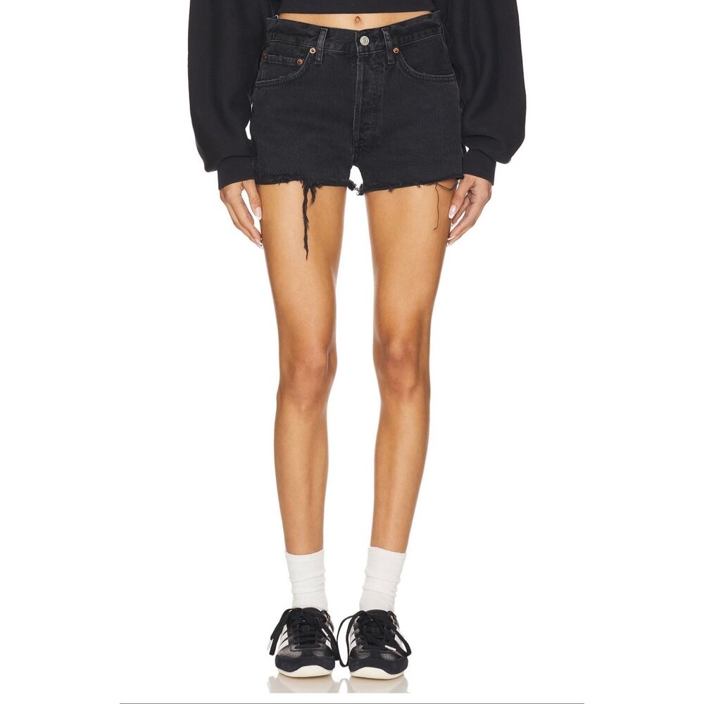 Agolde Parker Cut Off Short in Theme Black Size 26